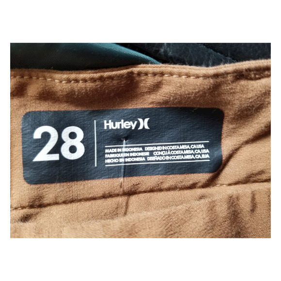 Hurley Men's Chino Shorts Brown 4 Pockets Size 28 Inseam 7.5 in - Picture 8 of 8